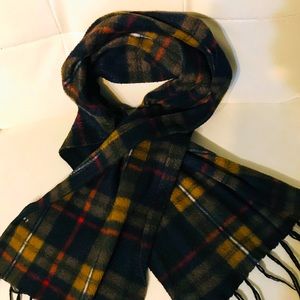Plaid Brown and Black Scarf / Wrap